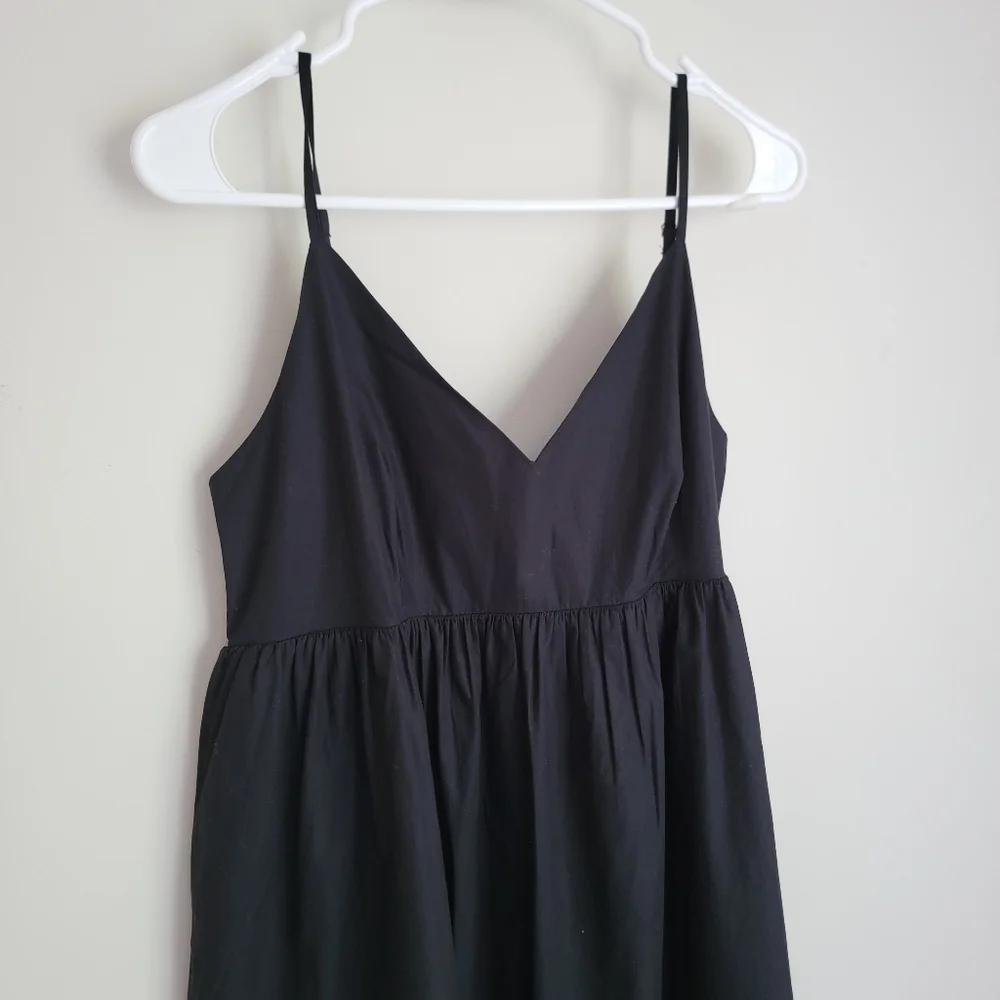 (sold) NWT Quince 100% Organic Cotton Sleeveless Maxi Dress, Black S - Picture 3 of 9